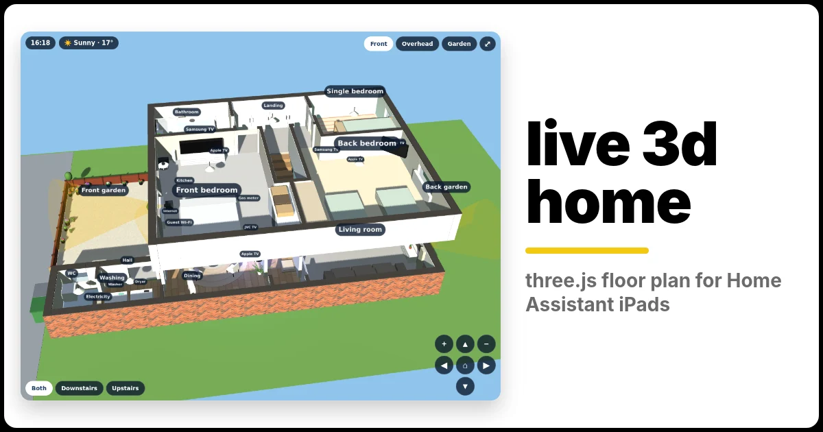 Live 3D floor plan for Home Assistant